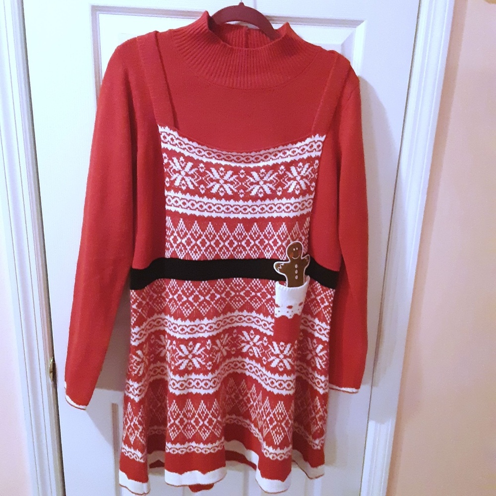 Cute Christmas Xhilaration sweater dress, XL